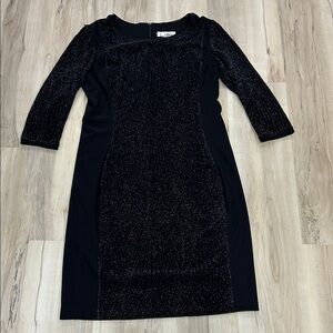 Elegant Joseph Ribkoff Black Glitter Dress